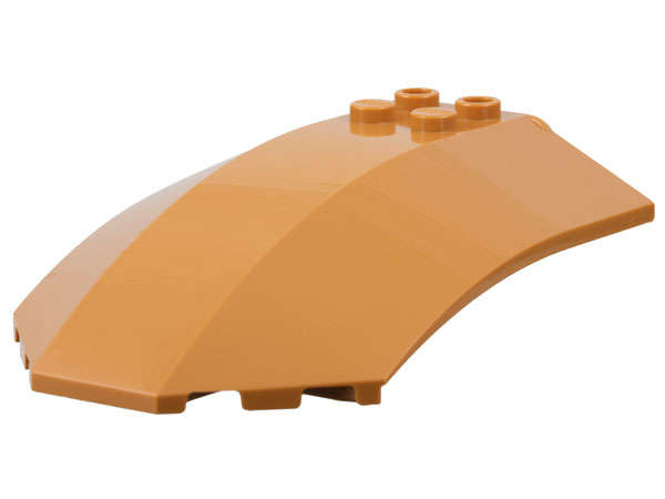Lego (N) ~ Windscreen 8 x 6 x 2 Curved Sloped Sides ~ [Medium Nougat]