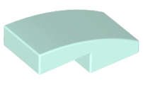 Lego (N) ~ Slope Curved 2 x 1 x 2/3 ~ [Light Aqua]