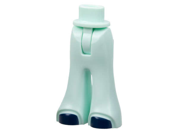 Lego (N) ~ Mini Doll Hips and Trousers Bell-Bottoms with Dark Blue Shoes Pattern - Th ~ [Light Aqua]