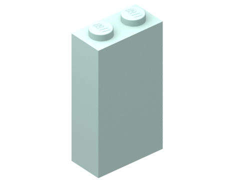 Lego (N) ~ Brick 1 x 2 x 3 ~ [Light Aqua]