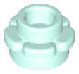 Lego (N) ~ Plate Round 1 x 1 with Flower Edge (5 Petals) ~ [Light Aqua]