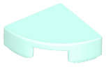 Lego (U) ~ Tile Round 1 x 1 Quarter ~ [Light Aqua]