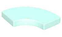 Lego (N) ~ Tile Round Corner 2 x 2 Macaroni ~ [Light Aqua]