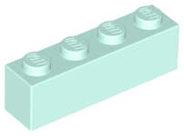 Lego (N) ~ Brick 1 x 4 ~ [Light Aqua]