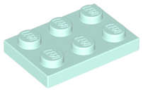 Lego (N) ~ Plate 2 x 3 ~ [Light Aqua]