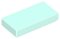 Lego (U) ~ Tile 1 x 2 ~ [Light Aqua]