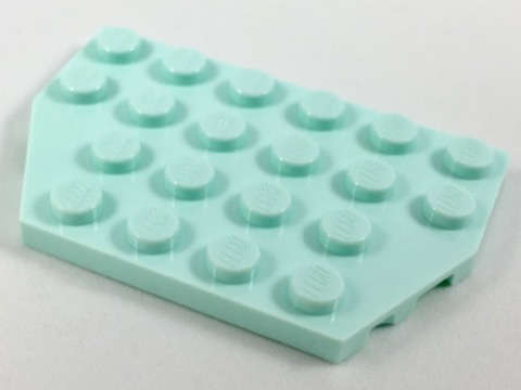 Lego (N) ~ Wedge Plate 4 x 6 Cut Corners ~ [Light Aqua]