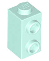 Lego (N) ~ Brick Modified 1 x 1 x 1 2/3 with Studs on Side ~ [Light Aqua]