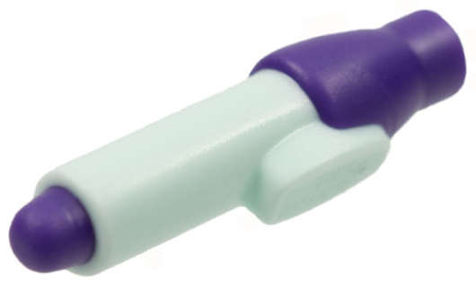 Lego (N) ~ Minifigure Utensil Pen with Molded Dark Purple Tip and Cap Pattern ~ [Light Aqua]