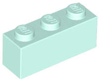 Lego (N) ~ Brick 1 x 3 ~ [Light Aqua]