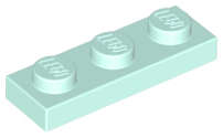 Lego (N) ~ Plate 1 x 3 ~ [Light Aqua]