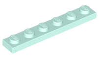 Lego (U) ~ Plate 1 x 6 ~ [Light Aqua]