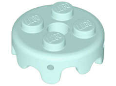 Lego (N) ~ Frosting for 2 x 2 Cake with 4 Small Pin Holes ~ [Light Aqua]