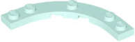 Lego (N) ~ Plate Round Corner 5 x 5 Macaroni ~ [Light Aqua]