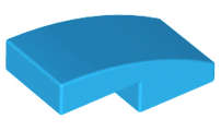 Lego (N) ~ Slope Curved 2 x 1 x 2/3 ~ [Dark Azure]