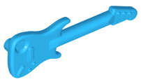 Lego (N) ~ Minifigure Utensil Musical Instrument Guitar Electric ~ [Dark Azure]