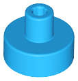 Lego (N) ~ Tile Round 1 x 1 with Bar and Pin Holder ~ [Dark Azure]
