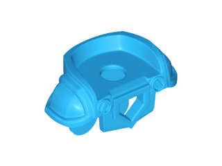 Lego (N) ~ Minifigure Armor Breastplate with Shoulder Pads Large Pentagonal Cutout an ~ [Dark Azure]
