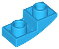 Lego (N) ~ Slope Curved 2 x 1 x 2/3 Inverted ~ [Dark Azure]