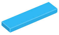 Lego (N) ~ Tile 1 x 4 ~ [Dark Azure]