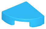 Lego (N) ~ Tile Round 1 x 1 Quarter ~ [Dark Azure]