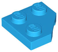 Lego (N) ~ Wedge Plate 2 x 2 Cut Corner ~ [Dark Azure]
