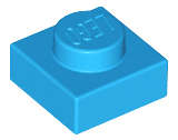 Lego (N) ~ Plate 1 x 1 ~ [Dark Azure]