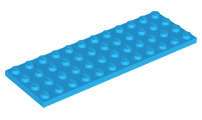 Lego (N) ~ Plate 4 x 12 ~ [Dark Azure]