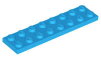 Lego (N) ~ Plate 2 x 8 ~ [Dark Azure]