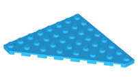 Lego (N) ~ Wedge Plate 8 x 8 Cut Corner ~ [Dark Azure]