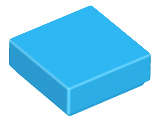 Lego (N) ~ Tile 1 x 1 ~ [Dark Azure]