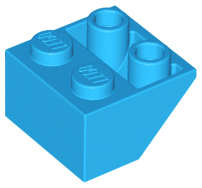 Lego (N) ~ Slope Inverted 45 2 x 2 with Flat Bottom Pin ~ [Dark Azure]