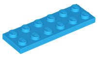 Lego (N) ~ Plate 2 x 6 ~ [Dark Azure]