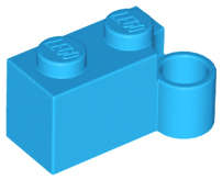 Lego (N) ~ Hinge Brick 1 x 4 Swivel Base ~ [Dark Azure]
