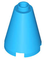 Lego (N) ~ Cone 2 x 2 x 2 - Open Stud ~ [Dark Azure]