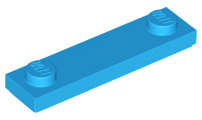 Lego (N) ~ Plate Modified 1 x 4 with 2 Studs with Groove ~ [Dark Azure]