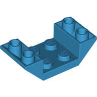 Lego (N) ~ Slope Inverted 45 4 x 2 Double with 2 x 2 Cutout ~ [Dark Azure]