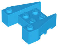 Lego (N) ~ Wedge 3 1/2 x 4 with Stud Notches ~ [Dark Azure]