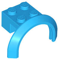 Lego (N) ~ Vehicle Mudguard 4 x 2 1/2 x 1 2/3 with Arch Round ~ [Dark Azure]