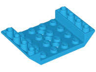 Lego (N) ~ Slope Inverted 45 6 x 4 Double with 4 x 4 Cutout and 3 Holes ~ [Dark Azure]