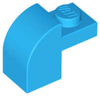Lego (N) ~ Slope Curved 2 x 1 x 1 1/3 with Recessed Stud ~ [Dark Azure]