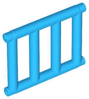 Lego (U) ~ Bar 1 x 4 x 3 Grille with End Protrusions ~ [Dark Azure]