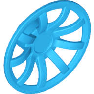 Lego (N) ~ Wheel Cover 9 Spoke - 24mm D. - for Wheels 55982 and 56145 ~ [Dark Azure]