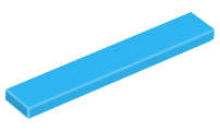 Lego (N) ~ Tile 1 x 6 ~ [Dark Azure]