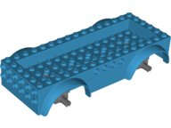 Lego (N) ~ Vehicle Base 8 x 16 x 2 1/2 with Mudguards 4 x 14 Recessed Center with 5 H ~ [Dark Azure]