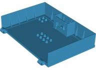 Lego (N) ~ Container Book Cover Half 16 x 12 x 2 2/3 with Lock Compartment (Storybook ~ [Dark Azure]