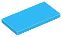 Lego (N) ~ Tile 2 x 4 ~ [Dark Azure]