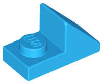 Lego (N) ~ Slope 45 2 x 1 with 2/3 Cutout ~ [Dark Azure]
