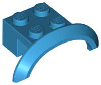 Lego (N) ~ Vehicle Mudguard 4 x 2 1/2 x 1 with Arch Round ~ [Dark Azure]