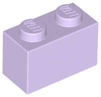Lego (N) ~ Brick 1 x 2 ~ [Lavender]